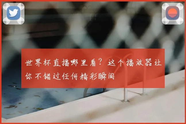 世界杯直播哪里看？这个播放器让你不错过任何精彩瞬间