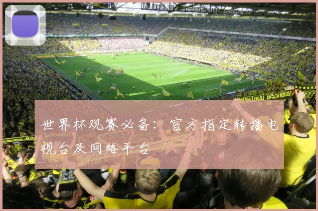 世界杯观赛必备:官方指定转播电视台及网络平台